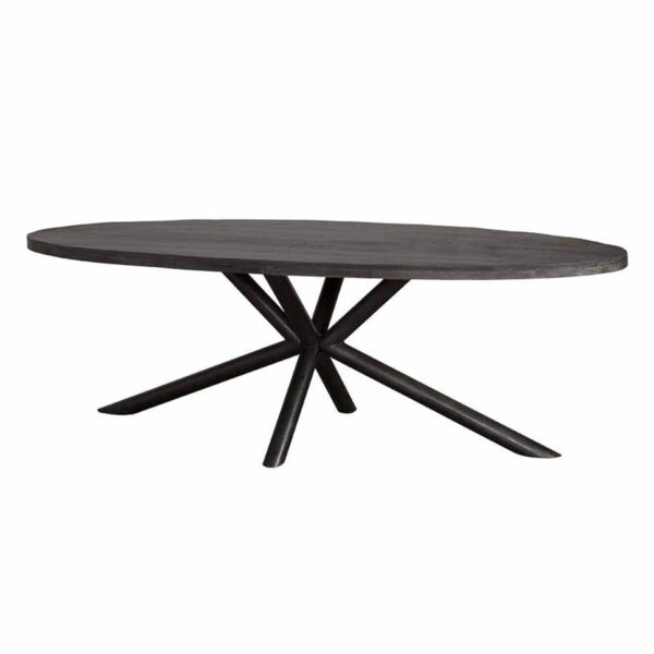 Selva Eetkamertafel zwart ovaal 240 cm