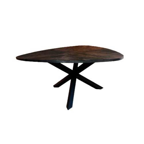AA-0150B_11548 Trivero Eetkamertafel zwart 150 cm