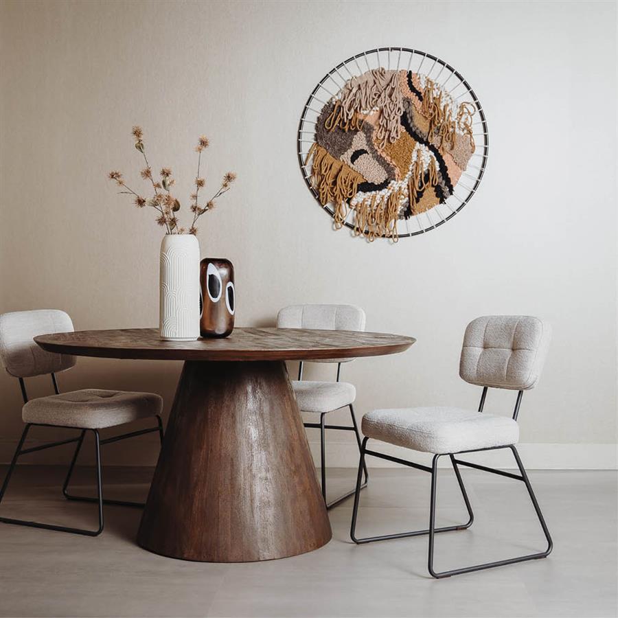 Premana Eetkamertafel bruin rond 150 cm - Afbeelding 2