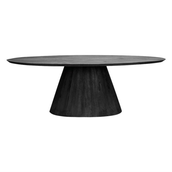 Premana Eetkamertafel zwart ovaal 220 cm