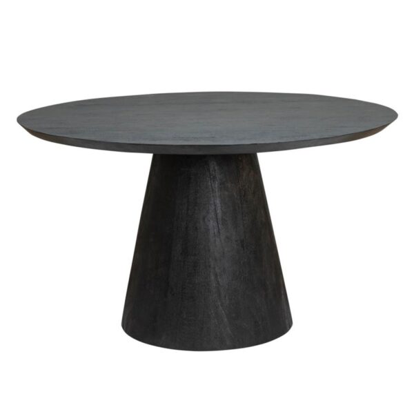 Premana Eetkamertafel zwart rond 130 cm