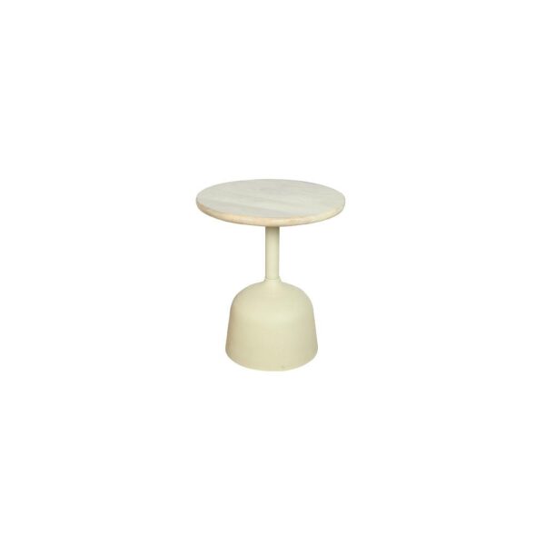 Elba Bijzettafel gebroken wit rond 40 cm