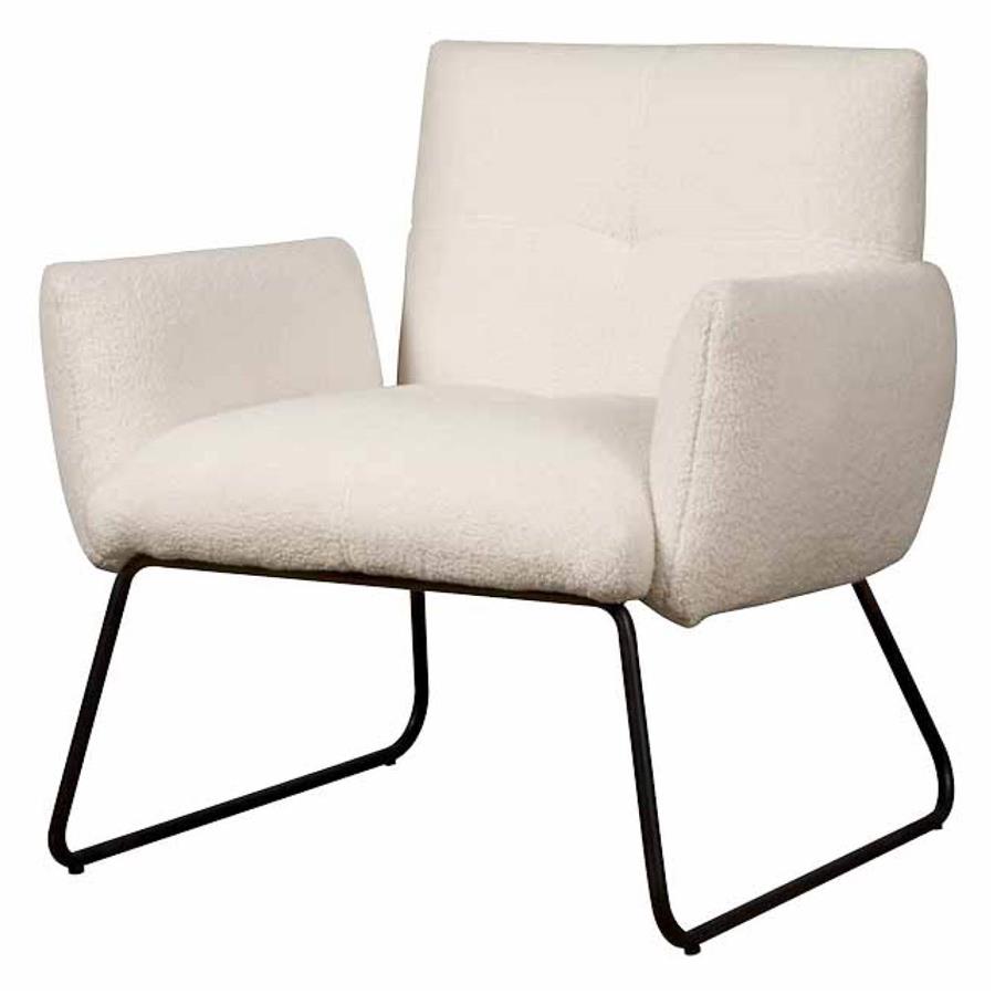Dante Fauteuil - fabric Teddy MJ81 White - Afbeelding 2