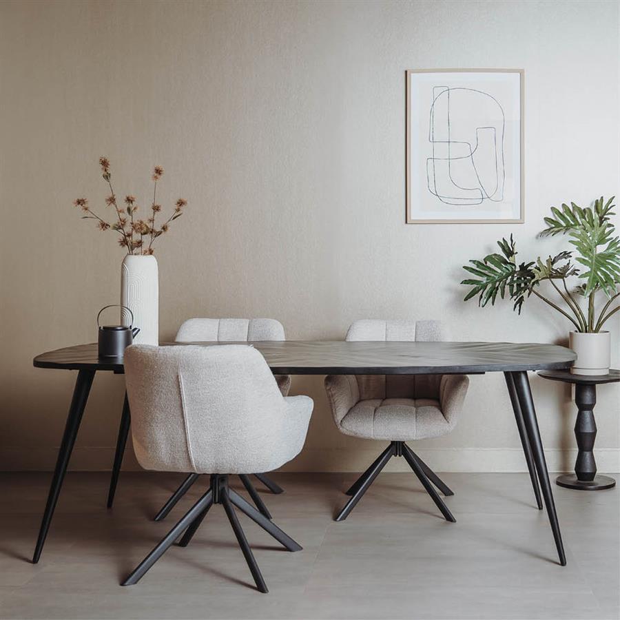 Giovanni Eetkamertafel zwart 180 cm - Afbeelding 2