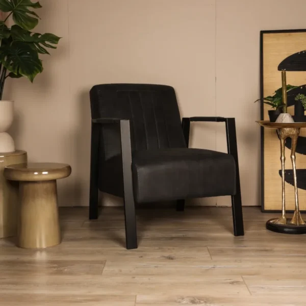 Fauteuil Amber - Microvezel - Antraciet