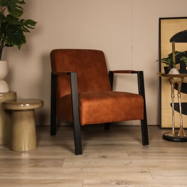 Fauteuil Amber - Microvezel - Cognac