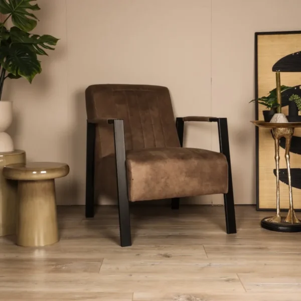 Fauteuil Amber - Microvezel - Taupe