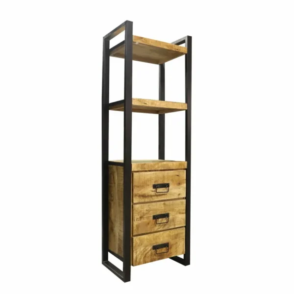 Boekenkast Iron Wood Deluxe - Met 3 lades