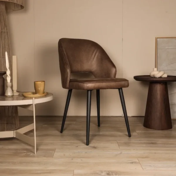 Eetkamerstoel-Jaap-Microvezel-Taupe-1-jpg Eetkamerstoel Jaap - Taupe - Microvezel