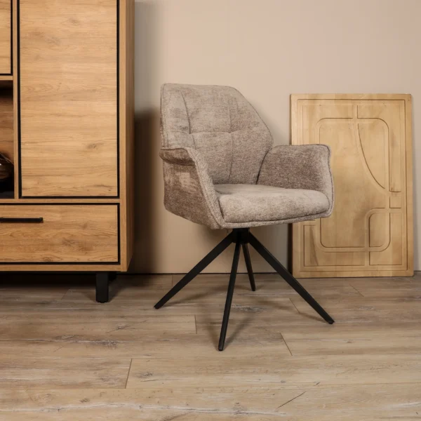Eetkamerstoel-Johan–Geweven-stof–Taupe-569-scaled Eetkamerstoel Johan - Geweven stof - Taupe