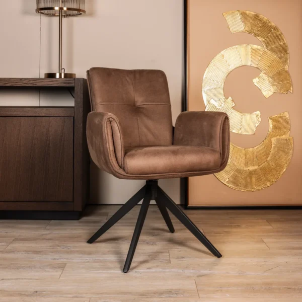 Eetkamerstoel-Mees123projecttotaal-102-scaled-e1760606278523 Eetkamerstoel Mees - Taupe - Microvezel