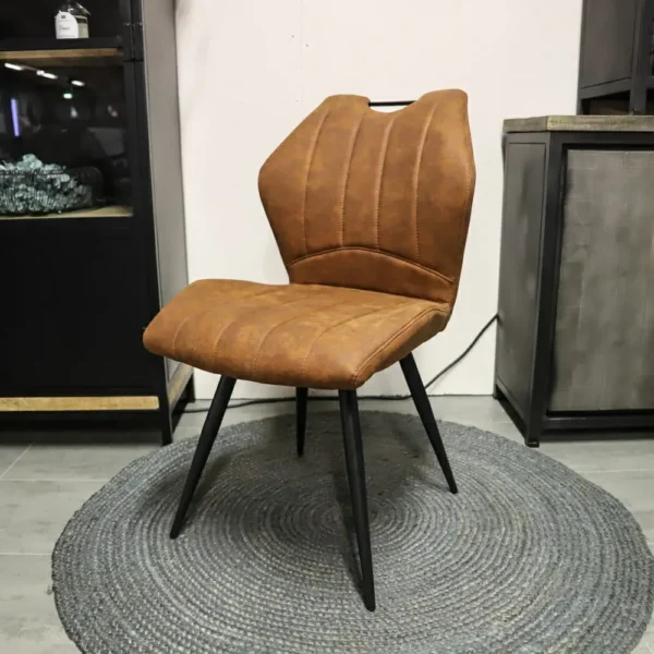 Eetkamerstoel Ortana - Cognac - Microvezel