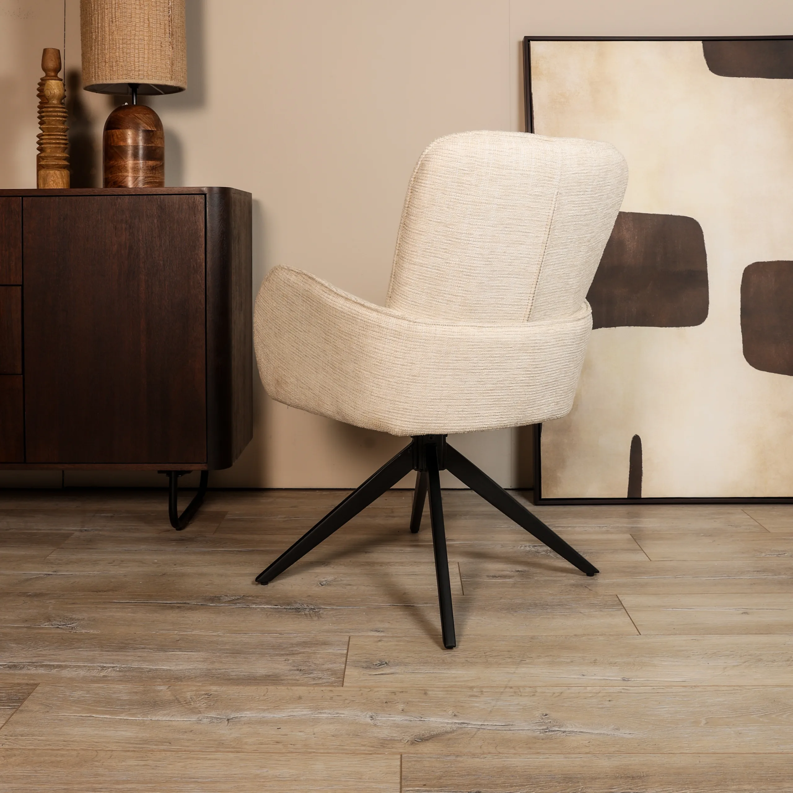 Eetkamerstoel Tom - Beige - Afbeelding 2