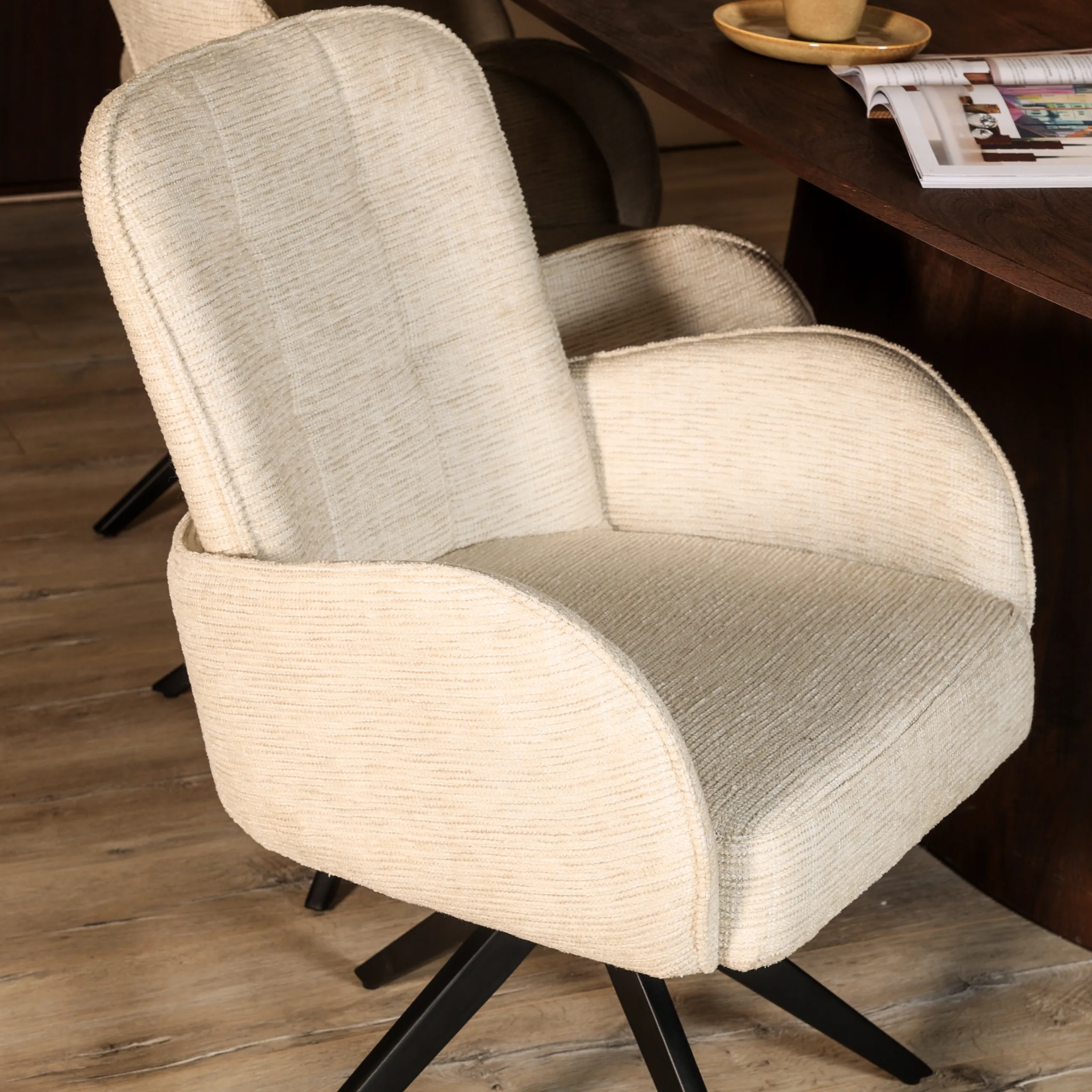 Eetkamerstoel Tom - Beige - Afbeelding 8