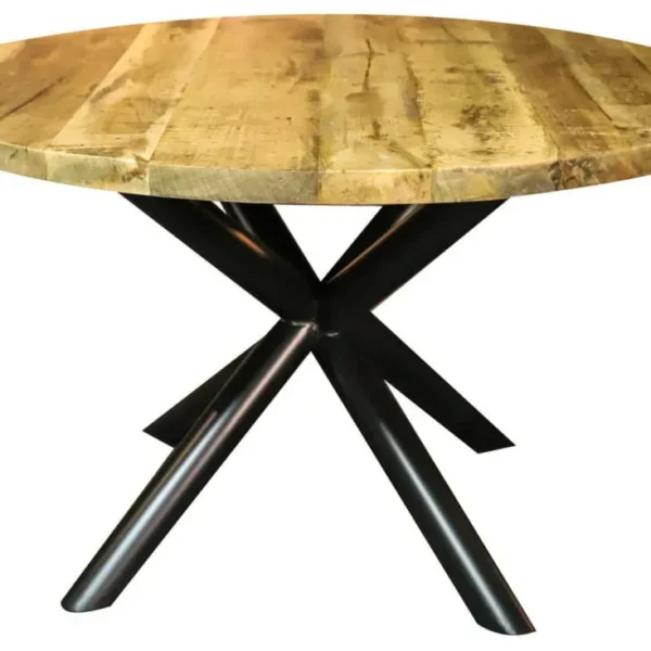 Eettafel Mangohout Deluxe - Rond - Mangohout
