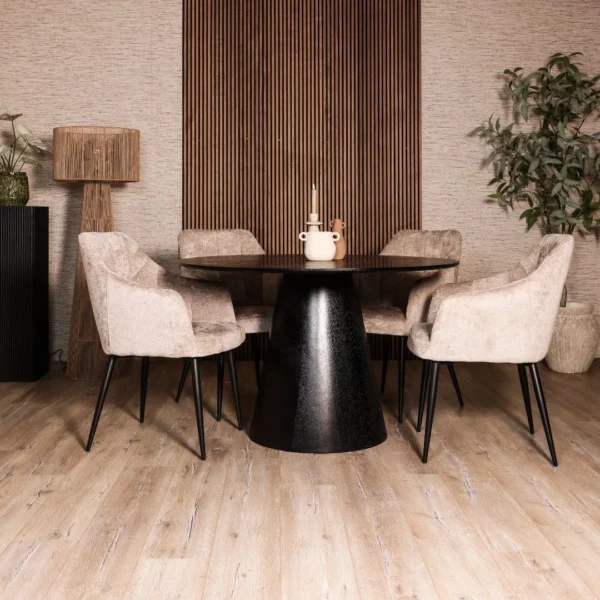 Eettafel Avelo + 4x Eetkamerstoel Westin