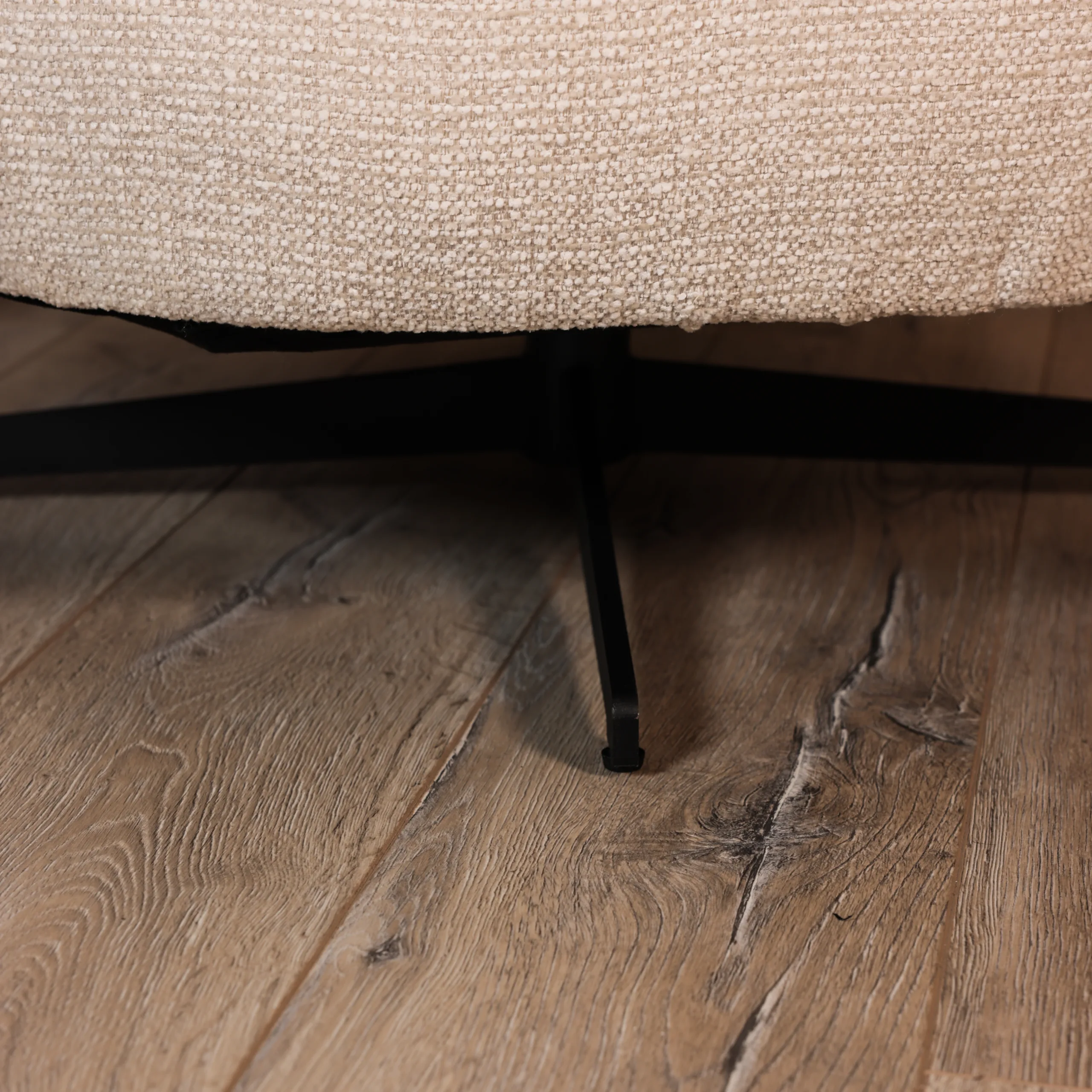 Fauteuil Elva - Geweven stof - Beige - Afbeelding 9