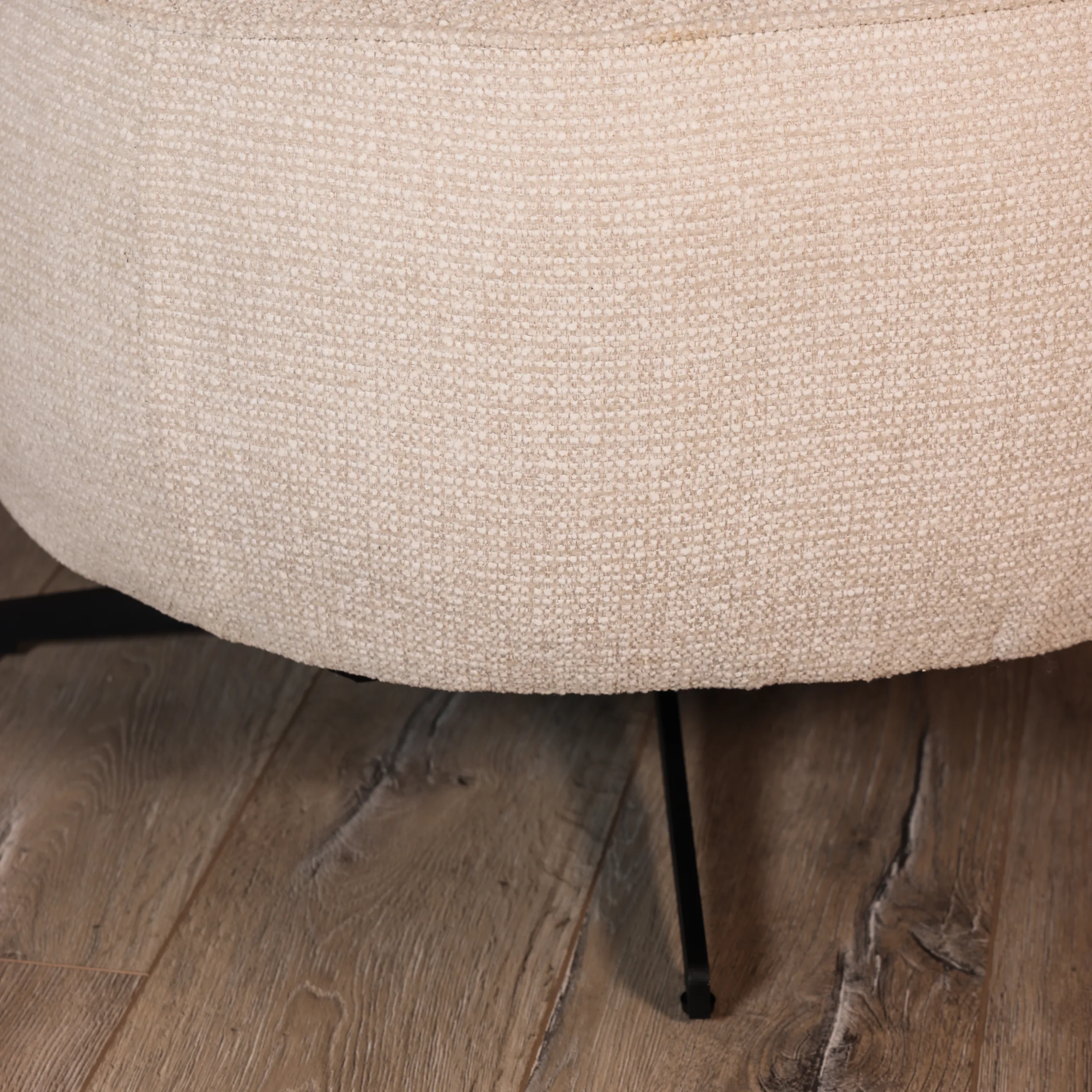 Fauteuil Elva - Geweven stof - Beige - Afbeelding 5