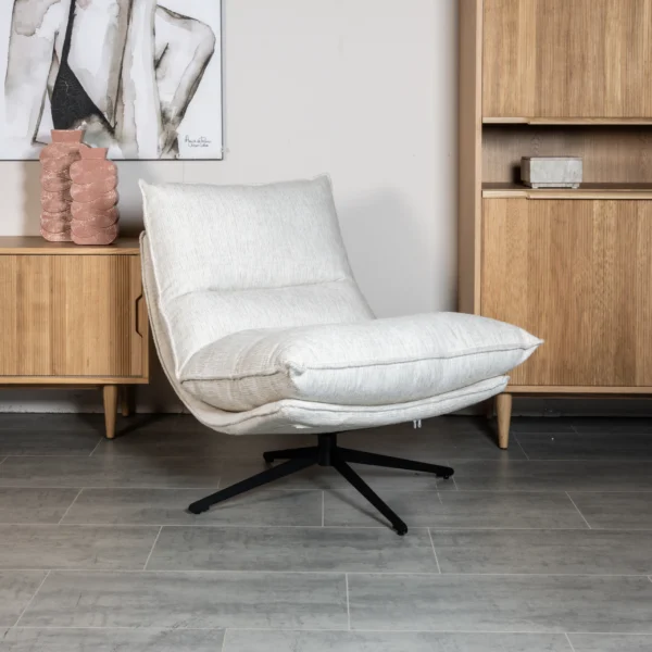 Fauteuil Josien - Geweven stof - Beige