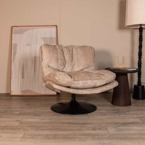 Fauteuil Valencia  - Geweven stof - Beige