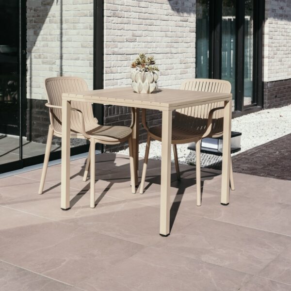 Tuintafel Verona - Beige top + Beige poot