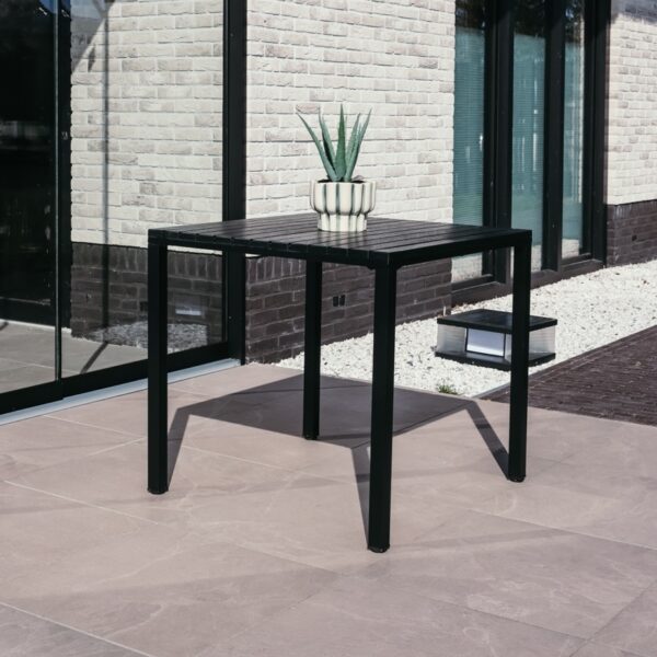 Tuintafel Verona - Zwarte top + Zwarte poot