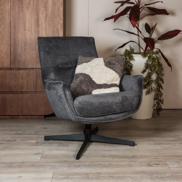 Jeha_16_Sept_Vierkant-047-scaled Fauteuil Oscar - Geweven stof - Antraciet