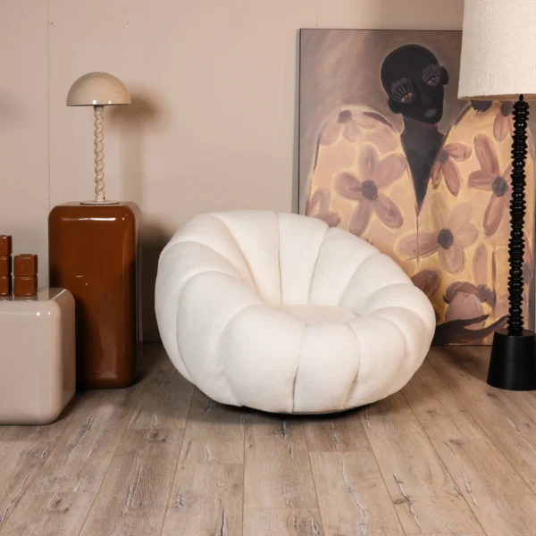 Fauteuil Marly - Boucle - Gebroken wit