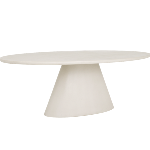 Mello Eetkamertafel ovaal wit 220 cm