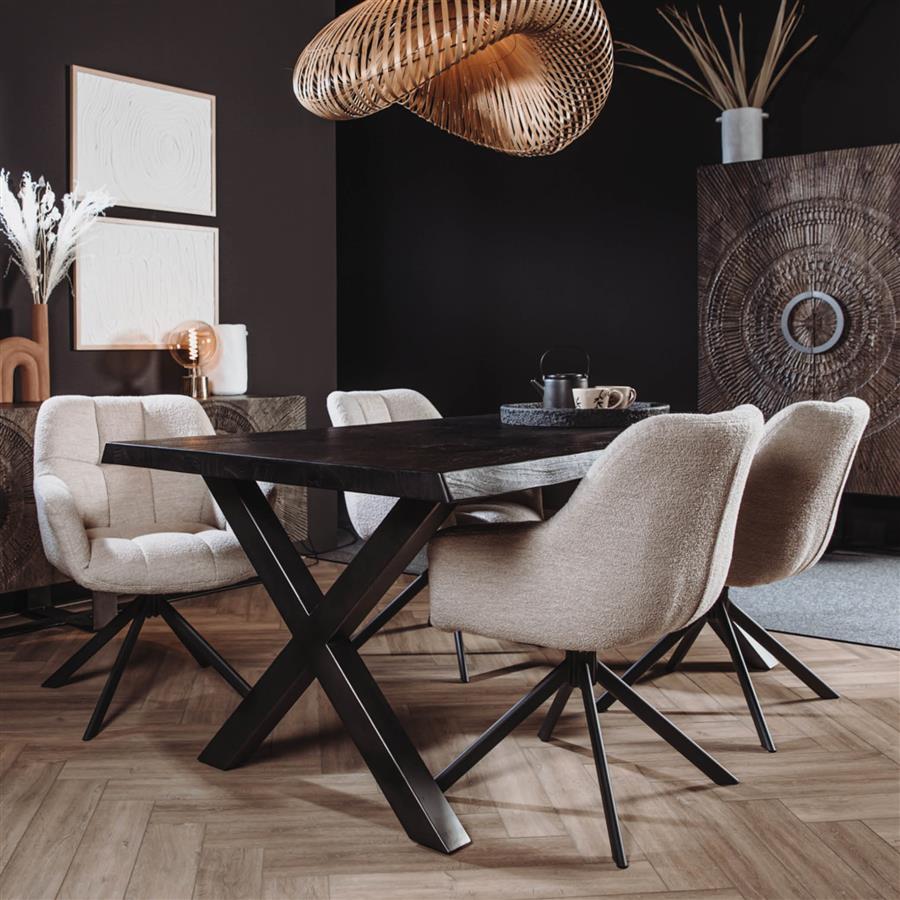 Xara Eetkamertafel zwart 200 cm - Afbeelding 2