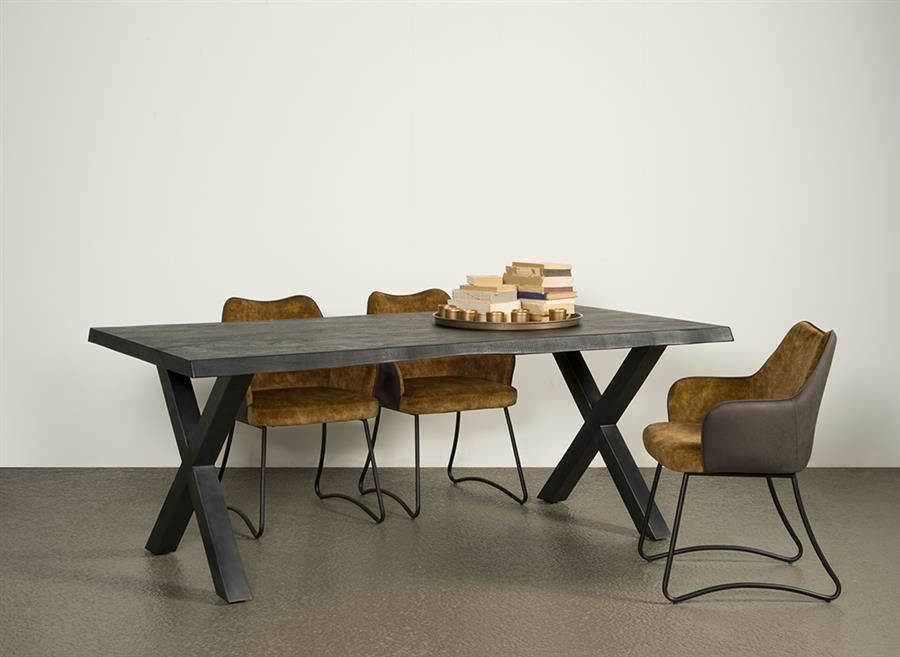 Xara Eetkamertafel zwart 220 cm - Afbeelding 2