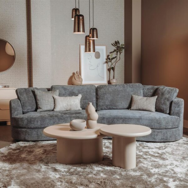 Melzo Bijzettafel rond beige 60 cm