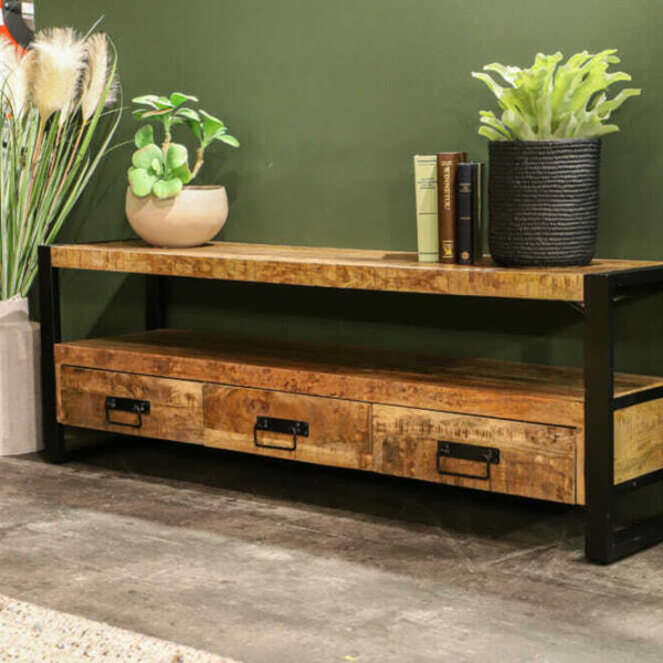 Tv-Meubel Iron Wood Deluxe - 160 cm - Mangohout