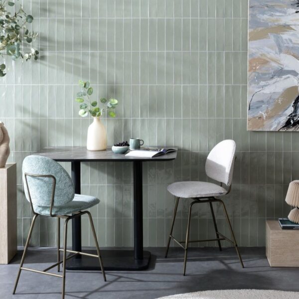 Brest bistrotafel marble light grey 120x75cm