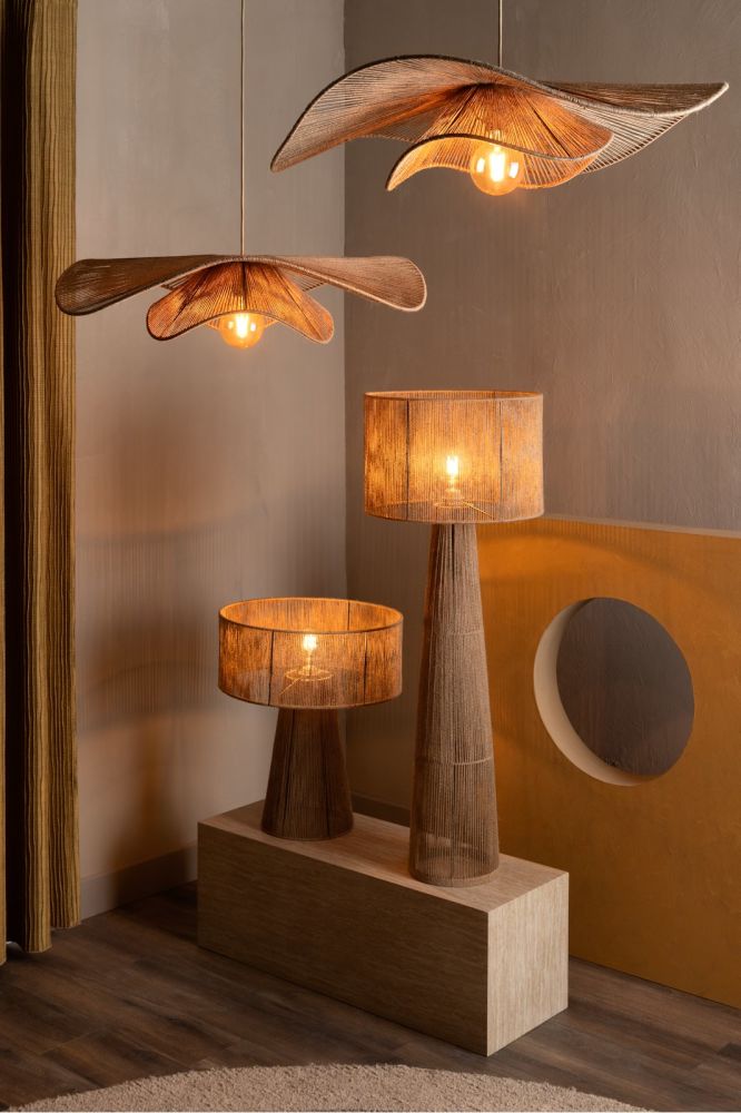 Iggy hanglamp 1*E27 D80cm - Naturel - Afbeelding 14