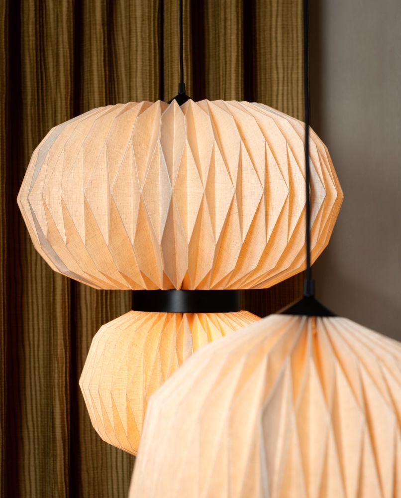 Rikke hanglamp 2*E27 D60cm - Beige - Afbeelding 8