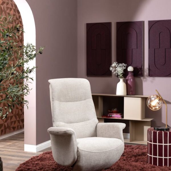 Twisto, relax-fauteuil - manueel - vaste hoofdsteun - stof Vada