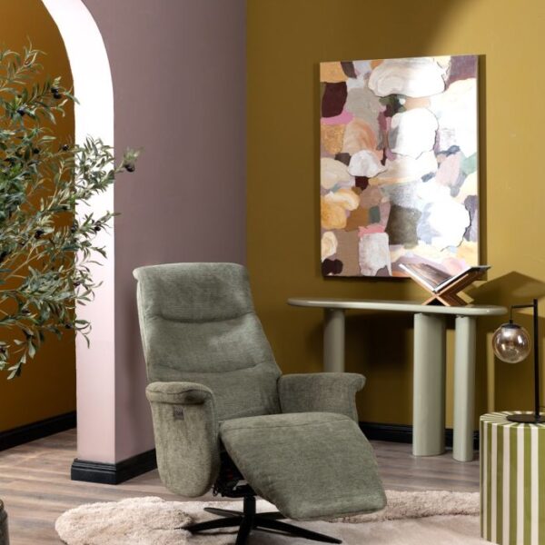 Twistello, relax-fauteuil - 2-motoren - aanpasbare hoofdsteun - stof Vada  incl. accu