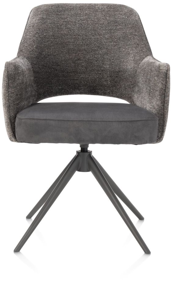 Brad, armstoel - draaibaar - metalen graphiet frame - combi Enzo / Calabria - Afbeelding 6