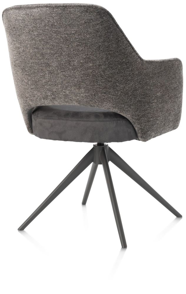 Brad, armstoel - draaibaar - metalen graphiet frame - combi Enzo / Calabria - Afbeelding 8