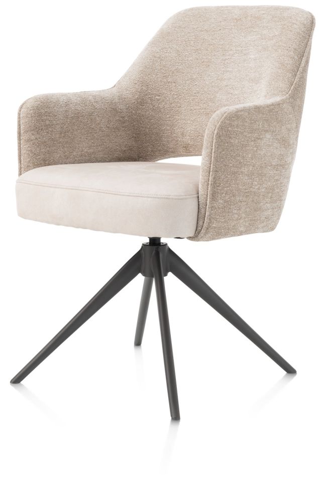 Brad, armstoel - draaibaar - metalen graphiet frame - combi Enzo / Calabria - Afbeelding 9