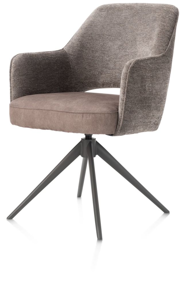 Brad, armstoel - draaibaar - metalen graphiet frame - combi Enzo / Calabria - Afbeelding 13