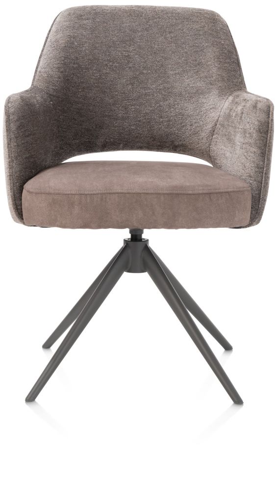 Brad, armstoel - draaibaar - metalen graphiet frame - combi Enzo / Calabria - Afbeelding 14