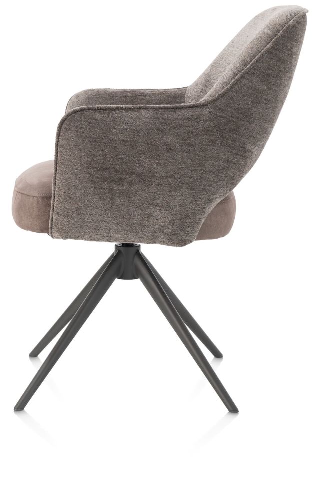 Brad, armstoel - draaibaar - metalen graphiet frame - combi Enzo / Calabria - Afbeelding 15