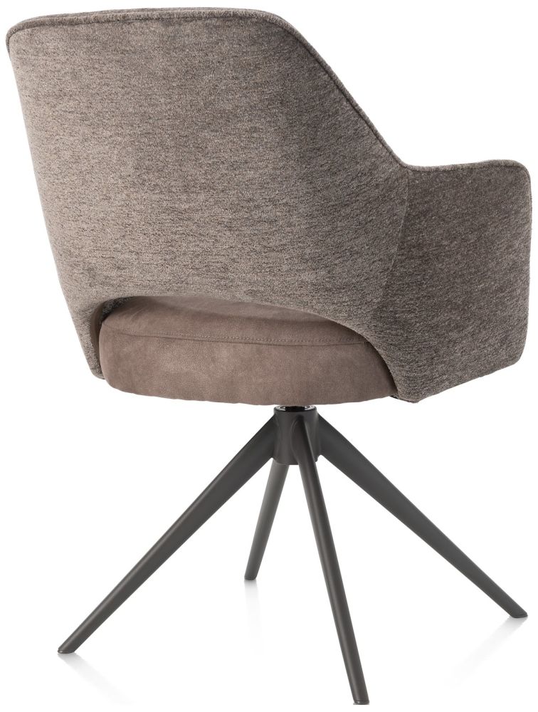 Brad, armstoel - draaibaar - metalen graphiet frame - combi Enzo / Calabria - Afbeelding 16