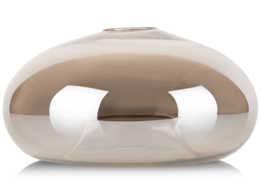 Jayden glazen bol C H14cm - Grijs