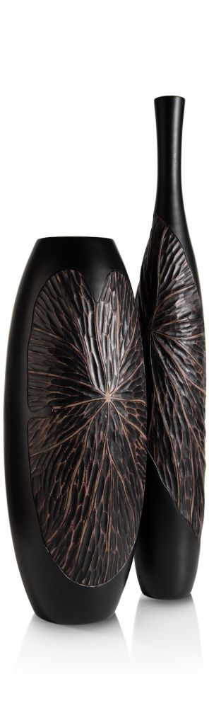 Faye vaas H107cm - Zwart - Afbeelding 7