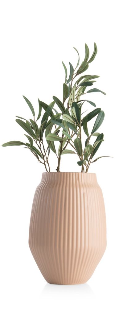 Liv vaas H28cm - Beige - Afbeelding 2