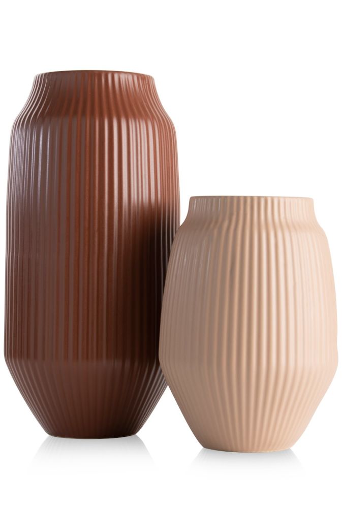 Liv vaas H28cm - Beige - Afbeelding 5