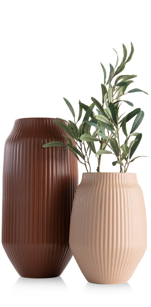 Liv vaas H28cm - Beige - Afbeelding 7